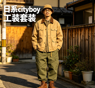 日系 cityboy 工装套装